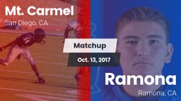 Matchup: Mt. Carmel High vs. Ramona  2017