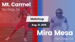 Matchup: Mt. Carmel High vs. Mira Mesa  2018
