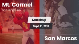 Matchup: Mt. Carmel High vs. San Marcos  2018