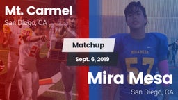 Matchup: Mt. Carmel High vs. Mira Mesa  2019