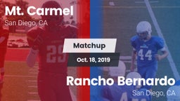 Matchup: Mt. Carmel High vs. Rancho Bernardo  2019