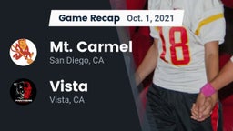 Recap: Mt. Carmel  vs. Vista  2021