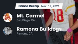 Recap: Mt. Carmel  vs. Ramona Bulldogs 2021