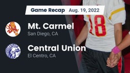 Recap: Mt. Carmel  vs. Central Union  2022