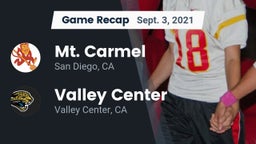 Recap: Mt. Carmel  vs. Valley Center  2021