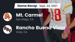 Recap: Mt. Carmel  vs. Rancho Buena Vista  2021