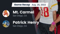 Recap: Mt. Carmel  vs. Patrick Henry  2022
