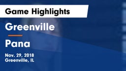 Greenville  vs Pana  Game Highlights - Nov. 29, 2018
