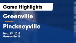 Greenville  vs Pinckneyville  Game Highlights - Dec. 13, 2018