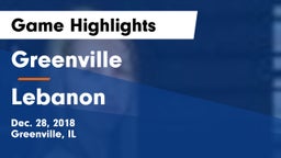 Greenville  vs Lebanon  Game Highlights - Dec. 28, 2018