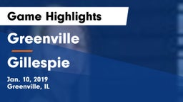 Greenville  vs Gillespie  Game Highlights - Jan. 10, 2019