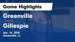 Greenville  vs Gillespie Game Highlights - Jan. 16, 2020