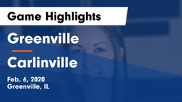 Greenville  vs Carlinville  Game Highlights - Feb. 6, 2020