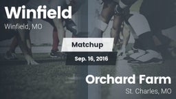 Matchup: Winfield  vs. Orchard Farm  2016