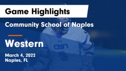 Community School of Naples vs Western  Game Highlights - March 4, 2022