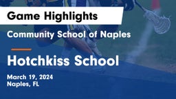 Community School of Naples vs Hotchkiss School Game Highlights - March 19, 2024