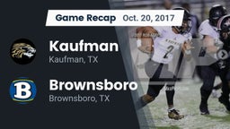 Recap: Kaufman  vs. Brownsboro  2017