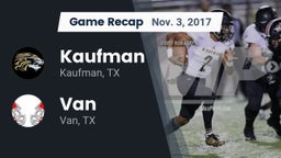 Recap: Kaufman  vs. Van  2017