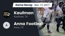Recap: Kaufman  vs. Anna Football 2017