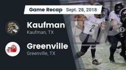 Recap: Kaufman  vs. Greenville  2018