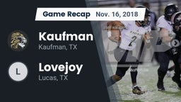 Recap: Kaufman  vs. Lovejoy  2018
