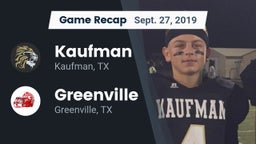 Recap: Kaufman  vs. Greenville  2019