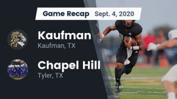 Recap: Kaufman  vs. Chapel Hill  2020