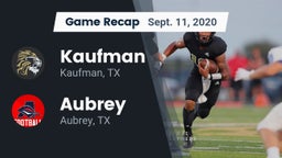 Recap: Kaufman  vs. Aubrey  2020