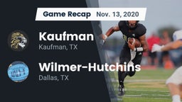 Recap: Kaufman  vs. Wilmer-Hutchins  2020
