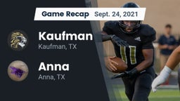 Recap: Kaufman  vs. Anna  2021