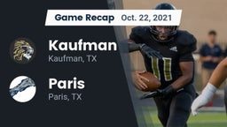 Recap: Kaufman  vs. Paris  2021