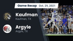 Recap: Kaufman  vs. Argyle  2021