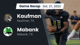 Recap: Kaufman  vs. Mabank  2022