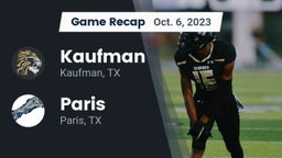 Recap: Kaufman  vs. Paris  2023
