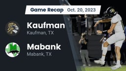 Recap: Kaufman  vs. Mabank  2023