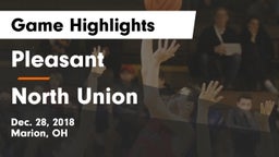 Pleasant  vs North Union Game Highlights - Dec. 28, 2018