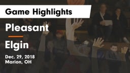 Pleasant  vs Elgin  Game Highlights - Dec. 29, 2018