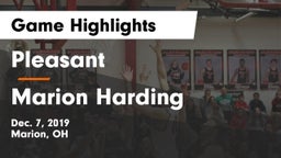 Pleasant  vs Marion Harding  Game Highlights - Dec. 7, 2019