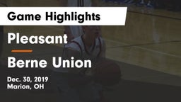 Pleasant  vs Berne Union  Game Highlights - Dec. 30, 2019