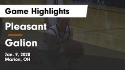 Pleasant  vs Galion  Game Highlights - Jan. 9, 2020