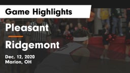 Pleasant  vs Ridgemont  Game Highlights - Dec. 12, 2020