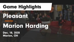 Pleasant  vs Marion Harding  Game Highlights - Dec. 18, 2020