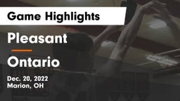 Pleasant  vs Ontario  Game Highlights - Dec. 20, 2022