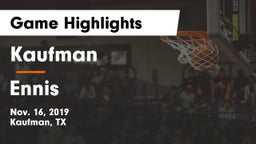 Kaufman  vs Ennis  Game Highlights - Nov. 16, 2019