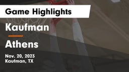 Kaufman  vs Athens  Game Highlights - Nov. 20, 2023