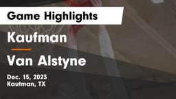 Kaufman  vs Van Alstyne  Game Highlights - Dec. 15, 2023