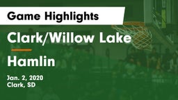 Clark/Willow Lake  vs Hamlin  Game Highlights - Jan. 2, 2020