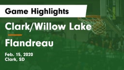 Clark/Willow Lake  vs Flandreau  Game Highlights - Feb. 15, 2020