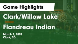 Clark/Willow Lake  vs Flandreau Indian Game Highlights - March 2, 2020