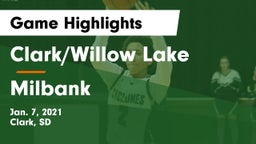 Clark/Willow Lake  vs Milbank  Game Highlights - Jan. 7, 2021